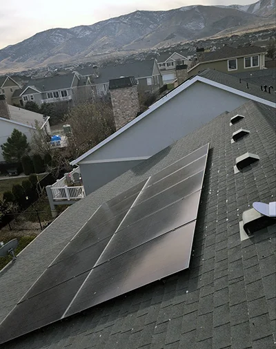 Salt Lake City home with solar panels