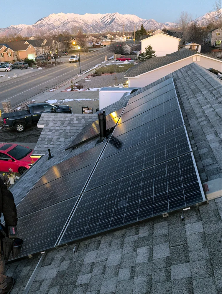Solar panels on a residential home in Utah